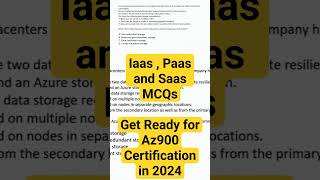 Iaas Paas and Saas most frequently Asked Questions till date l AZ900 Cloud Service MCQs [upl. by Vivyanne796]