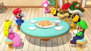 Super Mario Party  All Food Minigames [upl. by Esidnak]