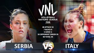 Serbia vs Italy  Womens VNL 2024 [upl. by Laehcimaj217]