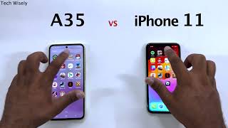 SAMSUNG A55 vs iPhone 11  Speed Test [upl. by Gaylord152]