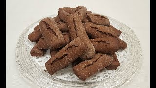 BISCOTTI INTEGRALI AL CACAO⭐RITA CHEF  Ricchi di fibre leggeri e dietetici [upl. by Ainadi]