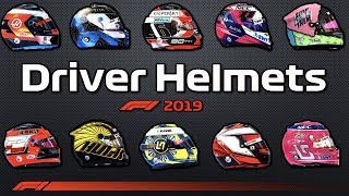 F1 2019 ALL Driver Helmet Designs Revealed [upl. by Franciscka]