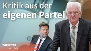 Kretschmann kritisiert Habecks Heizungsgesetz „Ein bisschen übertrieben“  WDR Aktuelle Stunde [upl. by Mw]