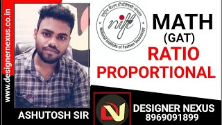 Ratio Proportional Math with Ashutosh sir NIFT GAT  DESIGNER NEXUS [upl. by Yelkcub248]