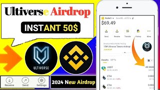 INSTANT 50 Profit 🔥Binance Web3 Wallet Airdrop  Binance Web3 Wallet Ultiverse Airdrop Join Process [upl. by Trout]