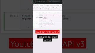 Youtube API for Python  step by step [upl. by Reifnnej]