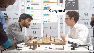 Gukesh takes down world no 2 Fabiano and secures Gold for India🇮🇳  Chess Olympiad 2024 [upl. by Bayer]