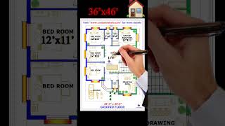 Detail Floor Plan with proper Measurements  Complete House Plan Discussion shorts home house [upl. by Kingsly]