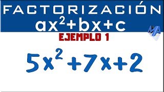 Factorización Trinomio de la forma ax2bxc [upl. by Ozkum47]