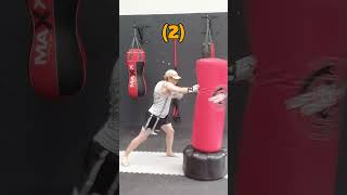 Roundhouse Kick Combinations on the Standing Bag kickboxing [upl. by Buyse818]