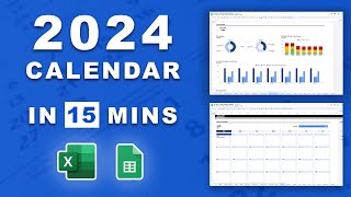 2024 Calendar template in Microsoft Excel [upl. by Nisbet]