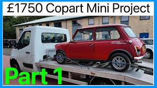 £1750 Copart Classic Mini Project  Banger or Bargain  1994 Rover Mini Sprite  PART 1 [upl. by Camp]