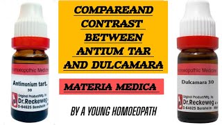 DIFFERENCE BETWEEN ANTIUM TAR nAND DULCAMARA  MATERIA MEDICA by a young homoeopath [upl. by Tolmann]