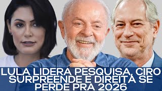 LULA LIDERA PESQUISA CIRO SURPREENDE E DIREITA SE PERDE PRA 2026 [upl. by Anidnamra]