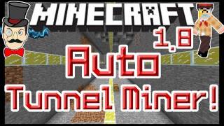 Minecraft Mods  TUNNEL BORER Mod  Mine Tunnels amp Ore Automatically  Store in Chests [upl. by Hsivat]