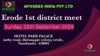 apogees erode district meet [upl. by Nylirret]