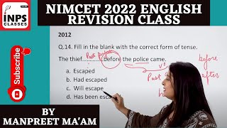 NIMCET 2022 English Revision ClassTOPICWISE with PYQs by Manpreet Maam INPS [upl. by Hoffert]