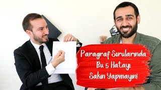 Paragraf Sorularında Bu 5 Hatayı Sakın Yapmayın  Hızlı Okuma Faydalı mıdır PK16 [upl. by Lorenza]