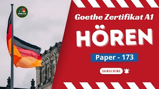 A1 Hören  German Goethe A1 Exam  Paper  173  Hören mit Lösungen  GermanAdda  Learn german [upl. by Gnov]