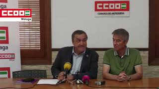 CCOO analiza la situación económica y laboral de la comarca de Antequera [upl. by Adnohsek824]