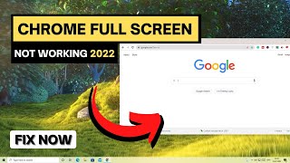 Chrome Full Screen Not Working  Google Chrome FullScreen Glitch of Not Maximizing [upl. by Ailemak]