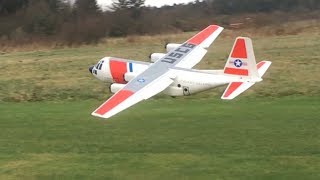 C130 Coastguard Hercules Maiden flight outdoor [upl. by Gilbye]