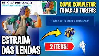 COMO COMPLETAR TODAS AS MISSÕES TAREFAS ESTRADA DAS LENDAS  Fortnite [upl. by Mora110]