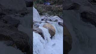 Majestic mandakiniriver journey Through glacier rocks and Sacred mountains kedarnath shorts [upl. by Ardnuassak]