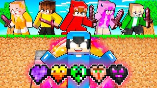 Minecraft CORAZONES PERSONALIZADOS vs 5 Asesinos Speedrun [upl. by Mackoff811]