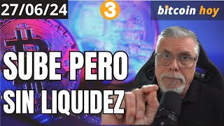 🔴¿ES CREÍBLE SUBIDA PERO SIN LIQUIDEZ DE BITCOIN HOY [upl. by Nageet]