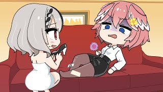 Chloe Pranks a Sleeping Lui and Awakens the Delinquent【Hololive AnimatedClipEng sub】【RuiKuroe】 [upl. by Noitna255]