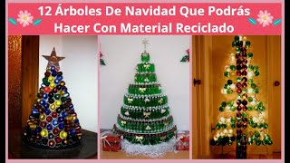 12 Árboles De Navidad Que Podrás Hacer Con Material Reciclado La Número 3 Te Enamorará [upl. by Adnarram]