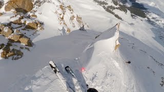 Skiing the EAST WALL at ARAPAHOE BASIN  Narrow North Pole amp Land of the Giants [upl. by Ashien]