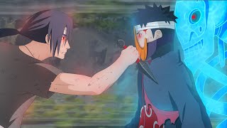 Itachi vs Obito  Itachi uses mangekyou Sharingan and Amaterasu to defeat Obito Uchiha [upl. by Noyrb872]