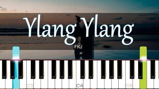 Ylang Ylang  FKJ Piano Tutorial  SHEET MUSIC  MIDI 🔥 [upl. by Jonna656]