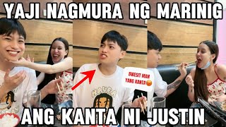 NAGMURA SI YAJI NG MARINIG ANG KANTA NI JUSTIN  SELOS YAN YAJI😊❤️👆👆 [upl. by Marylin696]