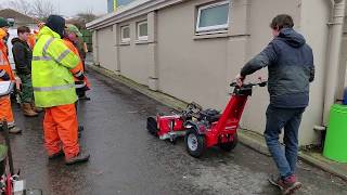 Kersten K820 and Sweeper cleaning tarmac surface [upl. by Olympium]