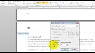 Advanced Headers and Footers  Split Headers Tutorial Word 2013 [upl. by Lanam]