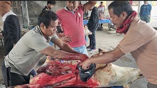 Amazing Pig Cutting ActivityBest Pork Cutting SiteCommercial Butchery Processing [upl. by Luahs]