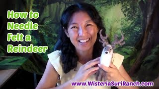 Needle Felted Reindeer Tutorial How to Needle Felt a Reindeer Step by Step Tutorial [upl. by Neelyam720]