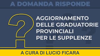 GPS 2022 chiarimenti su come entrare in graduatoria punteggi e titoli di servizio [upl. by April628]