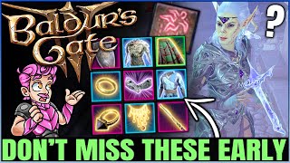 Baldurs Gate 3  11 IMPORTANT Early Magic Items Weapons amp Armor  Best Gear Location Guide [upl. by Cathleen]