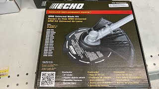 Echo weed trimmer brush blade install [upl. by Anerom436]