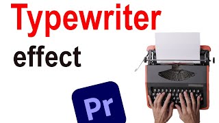 create typewriter effect using premiere pro  day 5 [upl. by Bent]