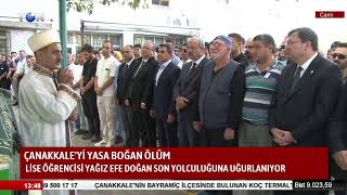 ÇANAKKALELİ ÖĞRENCİ SON YOLCULUĞUNA UĞURLANIYOR [upl. by Sartin]