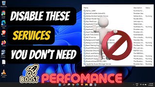 Disable THESE 12 Windows SERVICES Right Now Boost Speed Instantly [upl. by Aztirak187]