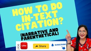 VL43  Making Intext citation Parenthetical and Narrative [upl. by Juakn]