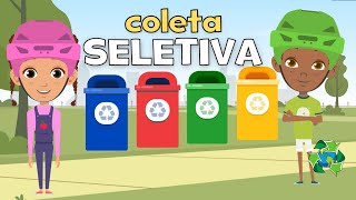 Coleta seletiva  Cores das lixeiras  Reciclar  Meio ambiente  Vídeo educativo  BNCC [upl. by Haret852]