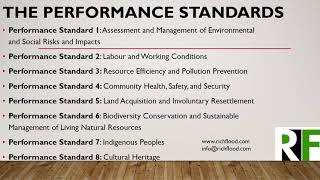 IFC Performance Standards on Environmental and Social Sustainability by Dr Comfort [upl. by Atirihs]