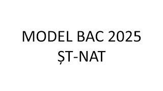 Model bac matematica 2025 ștnat [upl. by Eile]